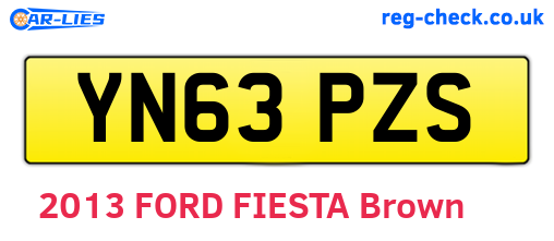 YN63PZS are the vehicle registration plates.