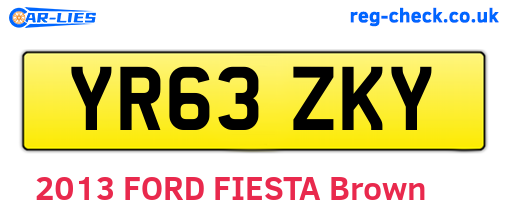 YR63ZKY are the vehicle registration plates.