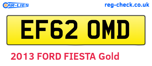 EF62OMD are the vehicle registration plates.