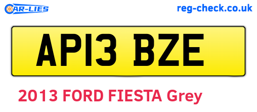 AP13BZE are the vehicle registration plates.