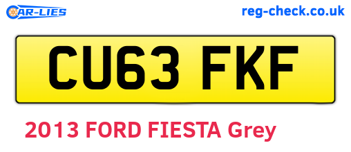 CU63FKF are the vehicle registration plates.