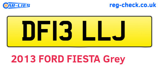 DF13LLJ are the vehicle registration plates.