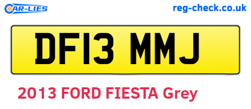 DF13MMJ are the vehicle registration plates.