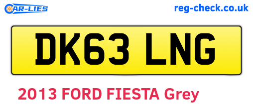 DK63LNG are the vehicle registration plates.