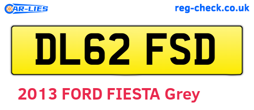 DL62FSD are the vehicle registration plates.
