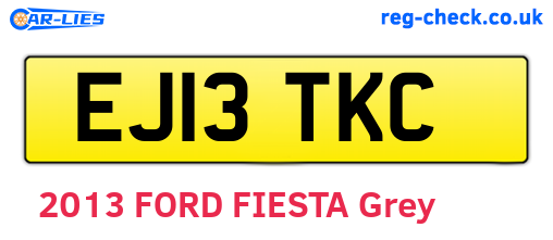 EJ13TKC are the vehicle registration plates.