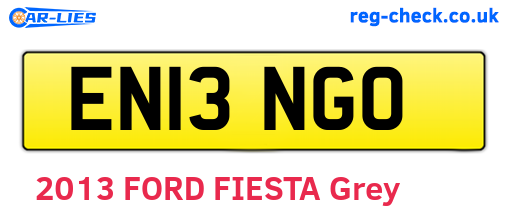 EN13NGO are the vehicle registration plates.