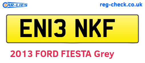 EN13NKF are the vehicle registration plates.