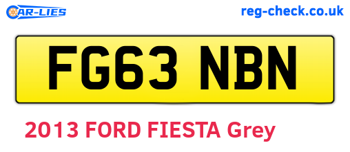 FG63NBN are the vehicle registration plates.