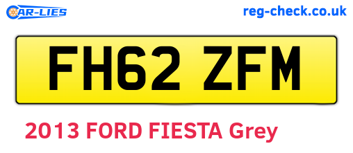 FH62ZFM are the vehicle registration plates.