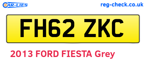 FH62ZKC are the vehicle registration plates.