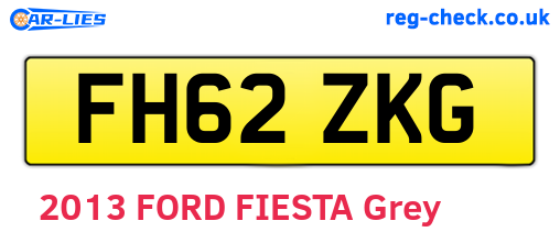 FH62ZKG are the vehicle registration plates.