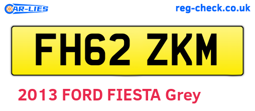 FH62ZKM are the vehicle registration plates.