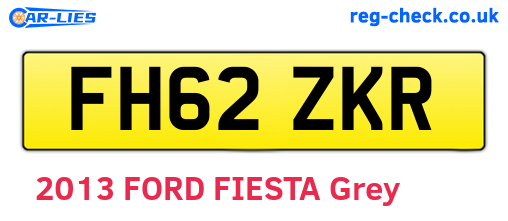 FH62ZKR are the vehicle registration plates.
