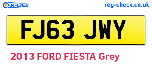 FJ63JWY are the vehicle registration plates.