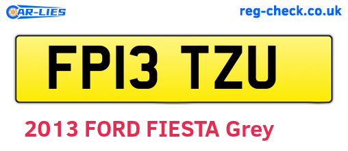 FP13TZU are the vehicle registration plates.