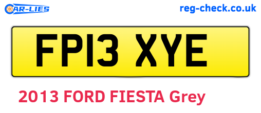 FP13XYE are the vehicle registration plates.