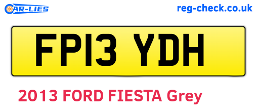 FP13YDH are the vehicle registration plates.