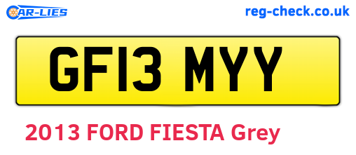 GF13MYY are the vehicle registration plates.