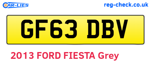 GF63DBV are the vehicle registration plates.