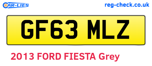 GF63MLZ are the vehicle registration plates.