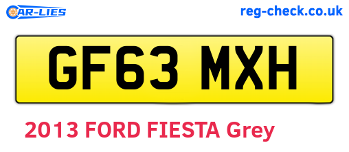 GF63MXH are the vehicle registration plates.