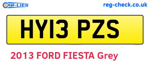 HY13PZS are the vehicle registration plates.