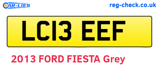 LC13EEF are the vehicle registration plates.