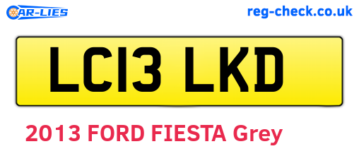 LC13LKD are the vehicle registration plates.