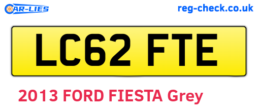LC62FTE are the vehicle registration plates.