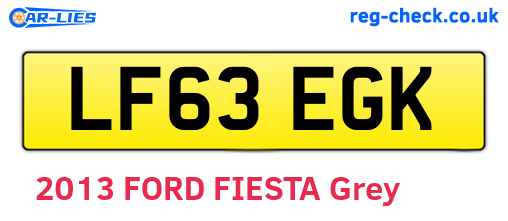 LF63EGK are the vehicle registration plates.