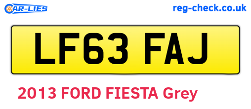 LF63FAJ are the vehicle registration plates.