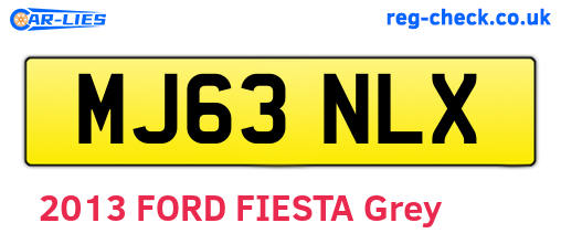 MJ63NLX are the vehicle registration plates.
