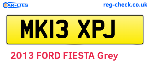 MK13XPJ are the vehicle registration plates.