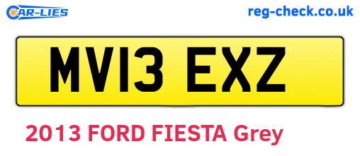 MV13EXZ are the vehicle registration plates.