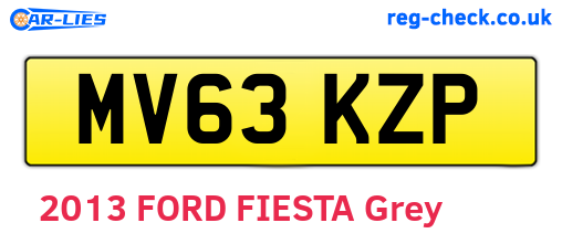 MV63KZP are the vehicle registration plates.