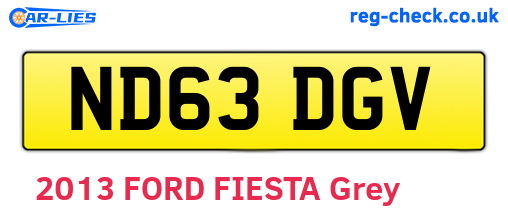 ND63DGV are the vehicle registration plates.