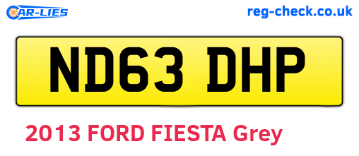 ND63DHP are the vehicle registration plates.