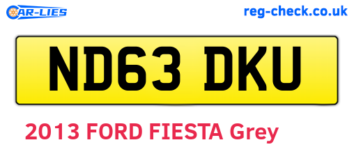 ND63DKU are the vehicle registration plates.