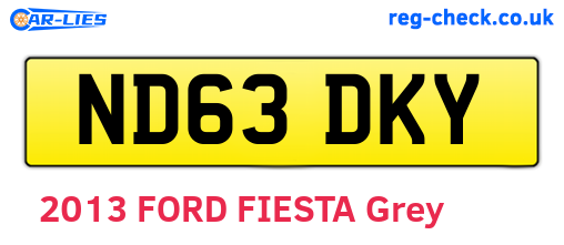 ND63DKY are the vehicle registration plates.
