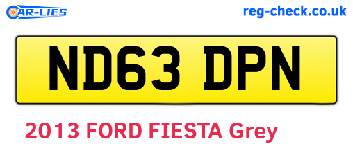 ND63DPN are the vehicle registration plates.