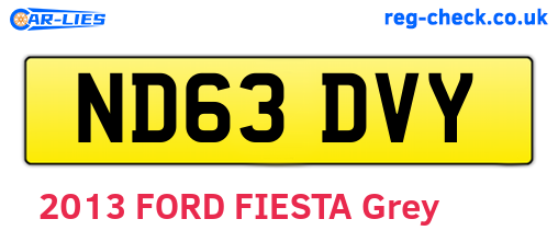 ND63DVY are the vehicle registration plates.