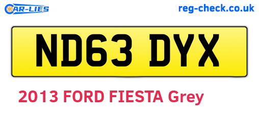 ND63DYX are the vehicle registration plates.