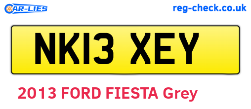 NK13XEY are the vehicle registration plates.