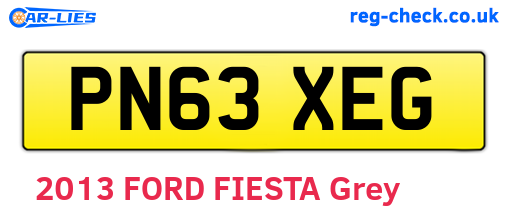 PN63XEG are the vehicle registration plates.
