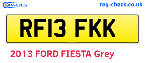 RF13FKK are the vehicle registration plates.