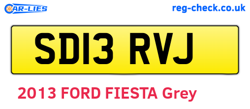 SD13RVJ are the vehicle registration plates.