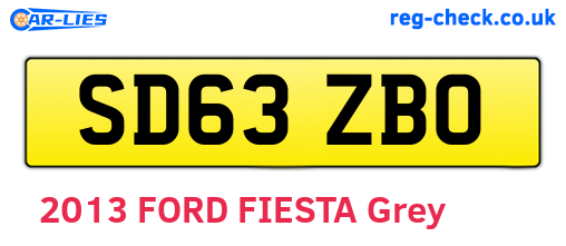 SD63ZBO are the vehicle registration plates.