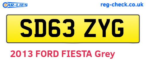 SD63ZYG are the vehicle registration plates.