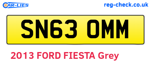 SN63OMM are the vehicle registration plates.